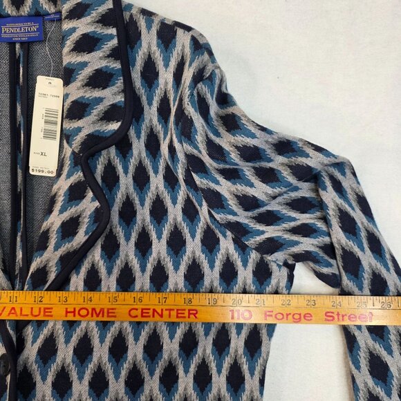 Pendleton Womens XL Blazer Jacket Ikat-inspired Cotton Deadstock New - Picture 8 of 9
